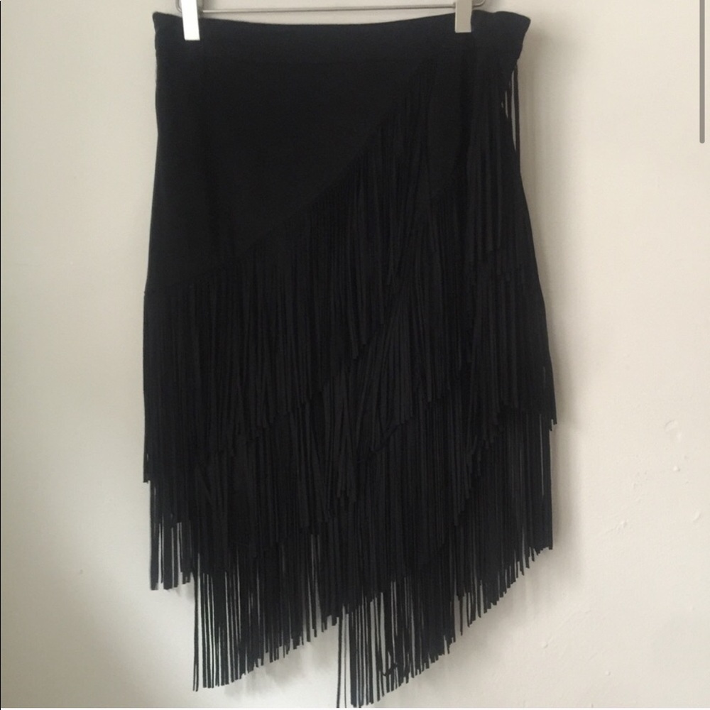 Zara suede fringe skirt size XS - Picture 2 of 8
